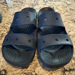 Navy Blue Crocs Slide Sandals